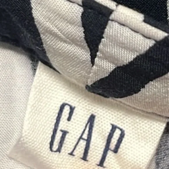 Gap, 100% Rayon/Viscose, Lounge, Roll Sleeves Dress, Blue/White, Size Medium - Picture 4 of 7